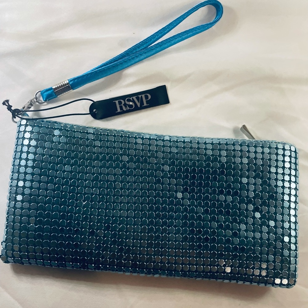 ♥️RSVP BLUE CLUTCH NWT